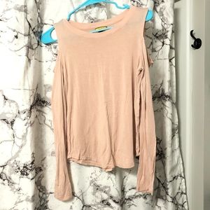 long sleeve cut out shirt